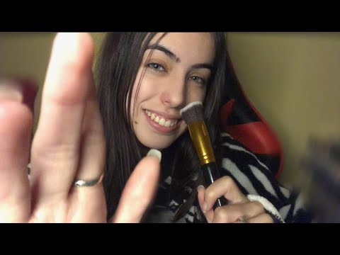 ASMR- PINCEL E BATIDINHAS NO SEU ROSTO!