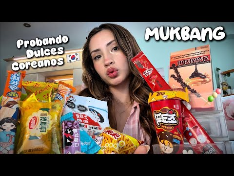 ASMR MUKBANG PROBANDO DULCES COREANOS y MÁS 🇰🇷 (Dulces asiáticos)