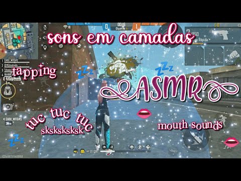 ASMR FF - JOGANDO CS RANQUEADO (SONS DE BOCA E TAPPING EM CAMADA)