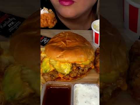 KFC crispy fried chicken ASMR #shorts #asmr #youtube #chicken