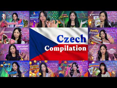 ASMR Czech Compilation 🇨🇿💙 Words Whispering, Hand Movements, Layered Sounds