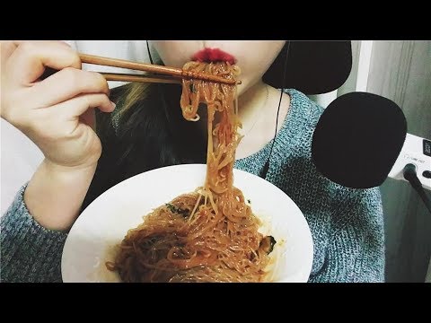 ASMR Noodles 비빔냉면 이팅사운드 노토킹 농심 둥지냉면 먹방 No Talking Spicy Buckwheat Noodles Eating sounds mukbang