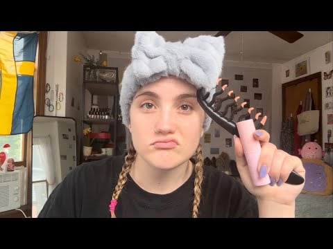 braiding with intention & straight hair envy ASMR grwm Personal Attention but i’m sick (spiritual)