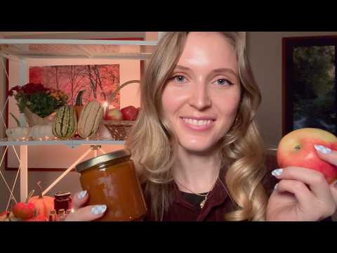 ASMR Autumn Farmers Market 🍎 (produce, baked goods, tapping & crinkles)