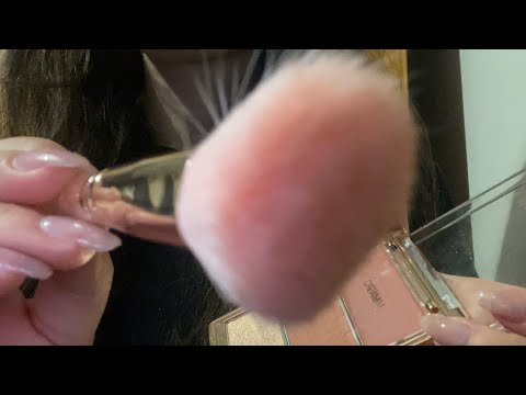ASMR makeup before you sneak out 📸 rummage, pampering, visuals & brushing sounds - no talking 
