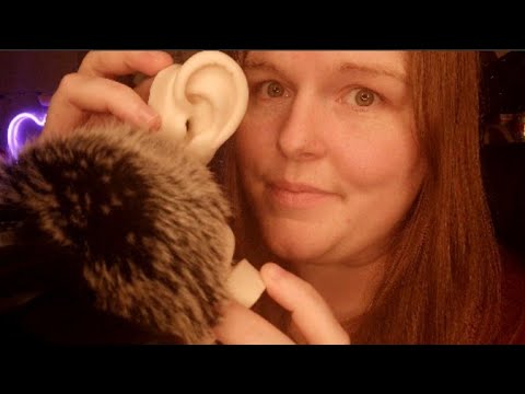 ASMR | Intense Fluffy Ear Massage With Whisper Ramble Update.
