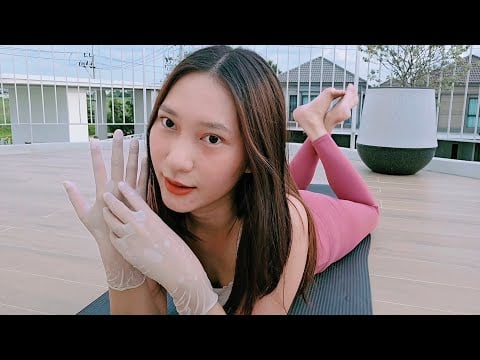ASMR Latex Gloves Nature Girl Outdoor 🐖🍑🌳 [ No Talking ] - RAINIE ASMR