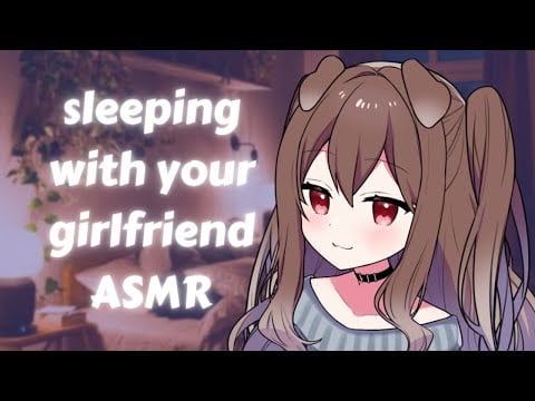 ASMR sleeping with your girlfriend ♥  [soft breathing] - [cuddles] - [kisses]
