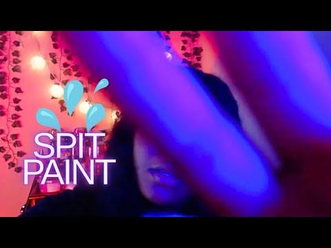 ASMR 💦 EXPERT MOUTH SOUNDS while it RAINS | Spit Painting you to SLEEP *no talking *