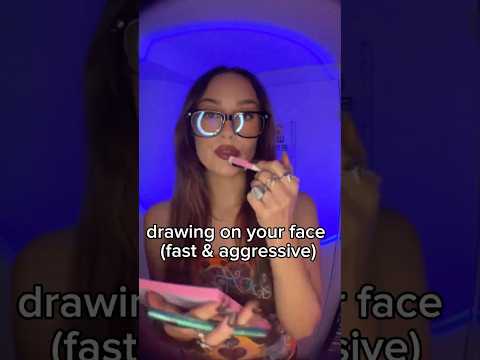 drawing ON your face 🤡 #fastasmr #fastandaggressiveasmr #asmr #asmrsounds #asmrvideo #tingles