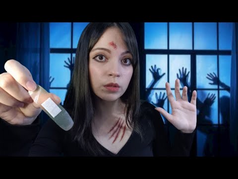 ASMR - Te ajudando em um apocalipse zumbi 🧟‍♀ (especial de halloween)