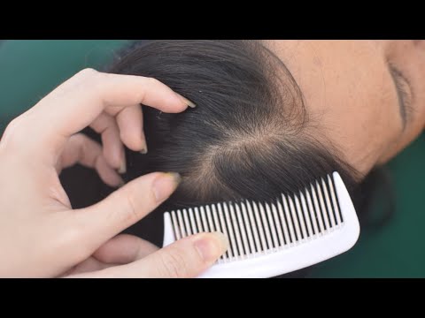 ASMR Hair Combing Sound And Parting On Real Person, Hair Tingly For Relaxation