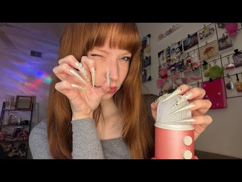ASMR ☆ Fast & Aggressive BARE MIC SCRATCHING w/ Stiletto Nails & Hand Movements 