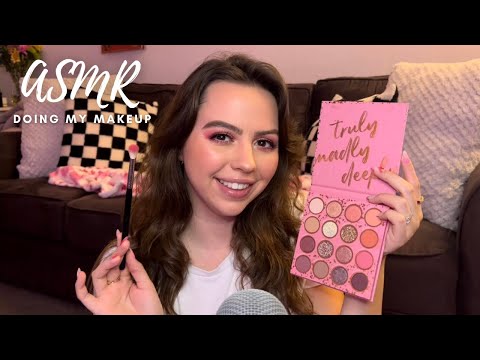 ASMR Doing My Makeup 💌 | Pink Valentines Day Makeup Tutorial 💗 | Tons of Makeup Triggers 💝 (1 HOUR)