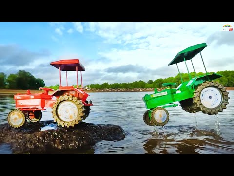 john deere Tractor stuck in Mud Pulling Out Tractor | Truck | train | Rickshaw | backhoe
