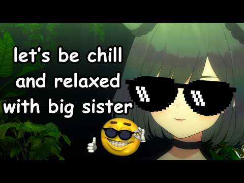 【ASMR】the most calm onee-san ever has a sleepover party with you【EN/日本語】
