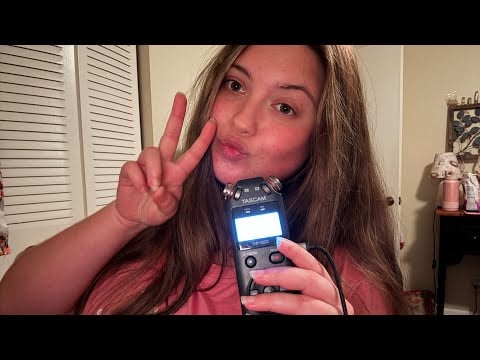 asmr 90% rambling, 10% triggers (tascam trigger test lol)
