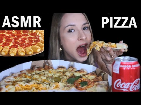 ASMR MUKBANG - PIZZA COM BORDA PÃOZINHO 🍕