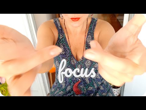 ASMR HYPNOTIC HAND MOVEMENTS 💋 Close up asmr Mouth Sounds and Nature Sounds to help you Focus 🦢