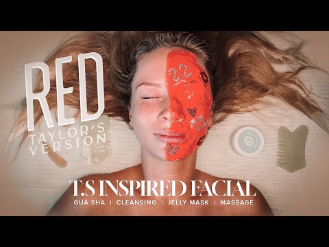 ASMR Taylor Swift “RED” Facial | Microneedling & Jelly Mask