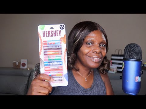 TRYING ON LAYERS OF 8 FLAVOR CHAPSTICKS ASMR CHEWING GUM