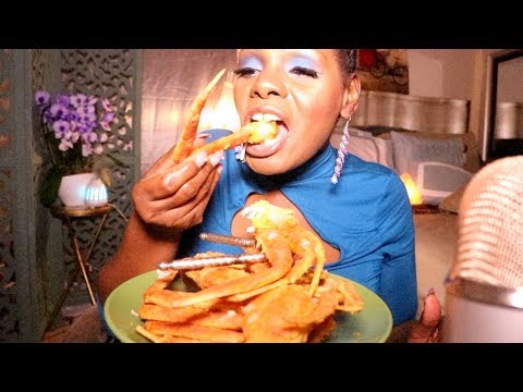 LIP SMACKING ASMR EATING SOUNDS Snap/SEAFOOD MUKBANG/CRABS