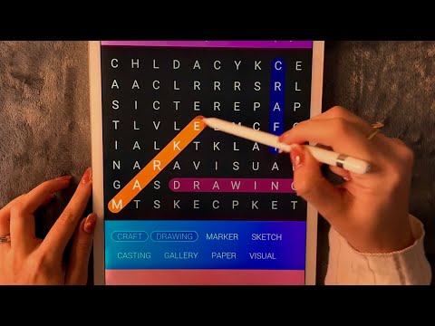 😴 iPad ASMR - SUPER RELAXING WORDSEARCH - Clicky Whispers