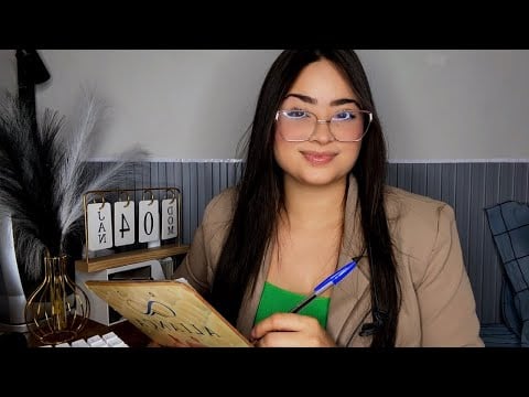ASMR:FAZENDO SUA MATRÍCULA PARA 2026!📚✏️