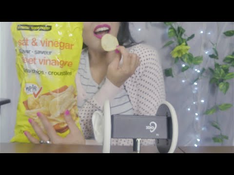 ღASMR Whisper Eating Sounds ♥♥♥Potato Chips Vinegar Flavor 3DIOღ❤♥