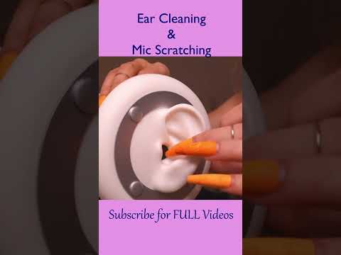 ASMR Ear Cleaning & Mic Scratching ❤️ #shorts