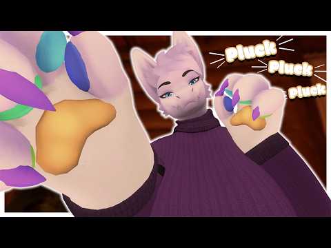 Furry ASMR - Fluffy Mamagen Plucks Your Stress Away ~.~ (Layered Sounds) (Relaxing)