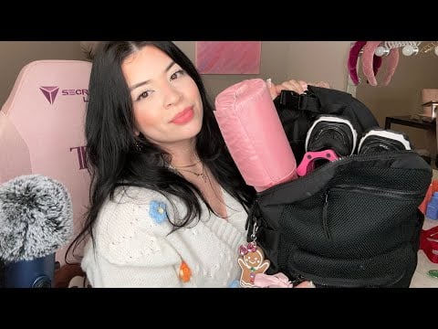 ASMR what’s in my gym bag ❤️
