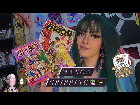 ASMR// Manga/Comic 📚Gripping (gripping sounds, tapping sounds, page fluttering sounds, whispering✨)