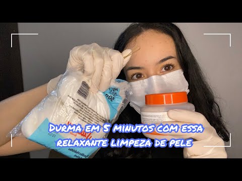 ASMR- LIMPEZA DE PELE, voz suave , caseirinho, luvas , atenção pessoal , toque na tela 🥰❤️