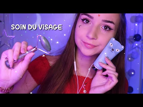 ASMR SOIN DU VISAGE 💙~ attention personnelle (sons superposés)
