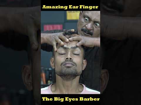 Foch Foch Ear Finger And Crunchy Neck Crack & Ear Crack With Lots Of Oil By Big Eyes Barber #shorts