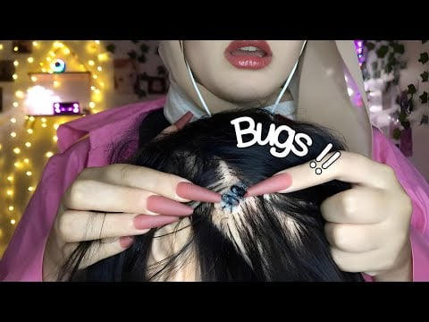 ASMR - You Have Bugs Again 🐜💆🏻‍♀️ Pluck Bugs from Your Hair  | Scalp Scratching & Massaging To Sleep
