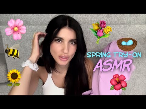asmr spring try-on haul🌸beauty and clothes🪺🐝🌼