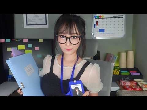 ASMR Realistic Office Lady🖥️ㅣOffice WorkerㅣFile Folders,Stamps,Tape, Stapler,Printing,Filing Sounds