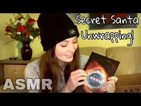 ASMR UNwrapping My Secret Santa Gifts!