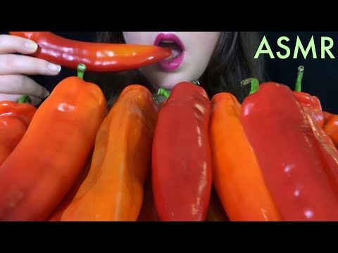 HEALTHY EATING ASMR Raw Veggie Platter [Peppers & Ranch] SATISFYING Crunchy Sounds!