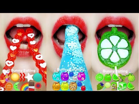 SATISFYING EATING SOUNDS EMOJI CHALLENGE 이모지 입술 먹방 10분 모음 [ASMR MUKBANG]