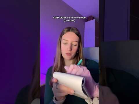 Quick (BAD) Cranial nerve exam 👩‍⚕️ #asmr #fastasmr #cranialnerveexam #relax #tingles