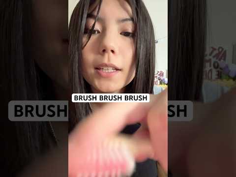 Brushing your face #relax #tingles #asmrmouthsounds #satisfying