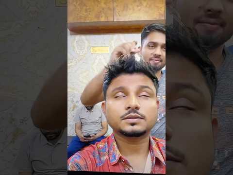 Power Indian Head Massage makes me see star 💫😱 #shorts #asmr #massage #dubai #technique #india
