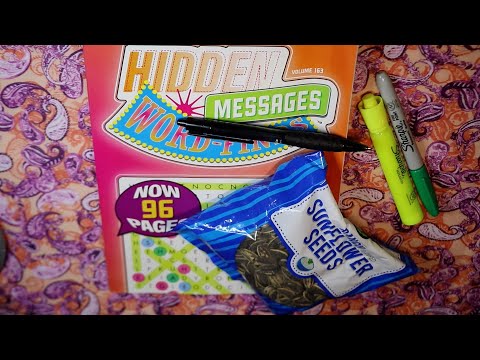 WORDSEARCH MESSAGES | RANCH SUNFLOWER SEEDS ASMR EATING SOUNDS