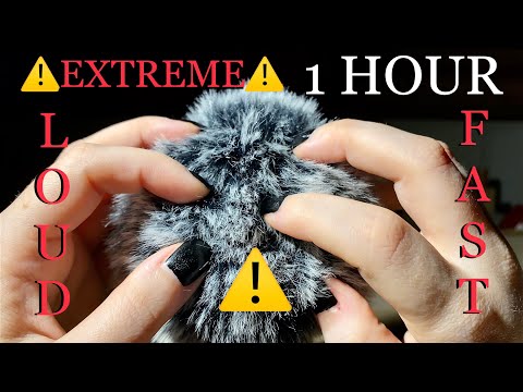 ASMR | 1 HOUR! ⚠️EXTREME FAST AGGRESSIVE SCRATCHING Fluffy cover! Rubbing plucking. Loud intense!💥