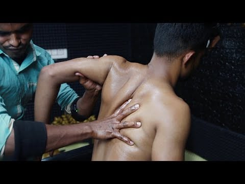 Indian Barber Back Body Massage And Head Massage ASMR | Tapping Scratching & Cracking ASMR Massage