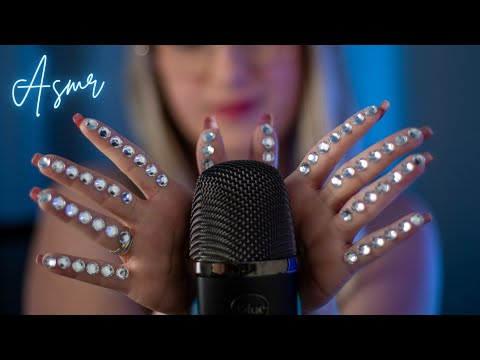 ASMR com STRASS e UNHAS no MICROFONE | ARRANHANDO O BLUE YETI | Sons para relaxar profundamente