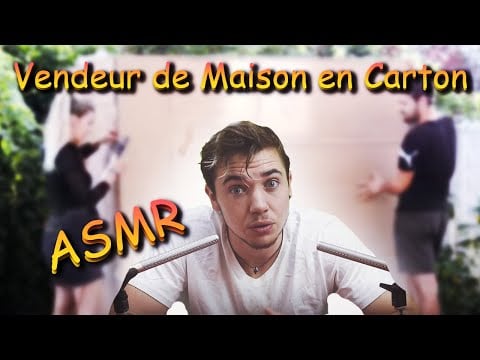 ASMR FR : Vendeur de maison en carton GÉANTE  asmr français rôle play jeux de rôle